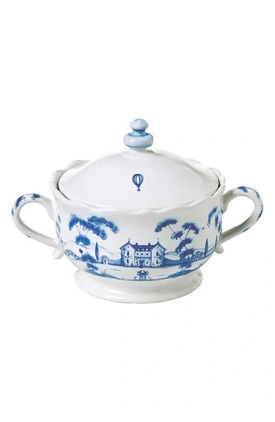 Juliska Country Estate Sugar Bowl With Lid In Delft Blue