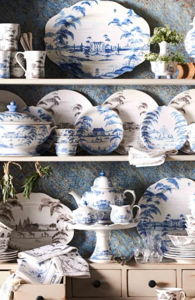 Juliska Country Estate Sugar Bowl With Lid In Delft Blue