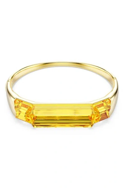 Swarovski Lucent Crystal Bangle Bracelet In Yellow