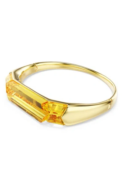 Swarovski Lucent Crystal Bangle Bracelet In Yellow
