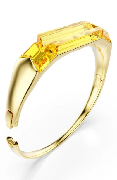 Swarovski Lucent Crystal Bangle Bracelet In Yellow