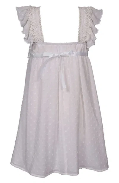 Iris & Ivy Kids' Boho Babydoll Party Dress In White