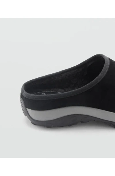 Mango Leather Clog In Black