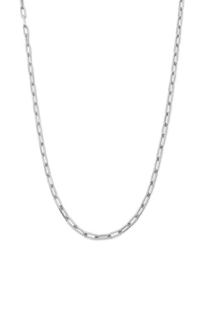 Unode50 Sterling Silver Plated Long Chain In Silver