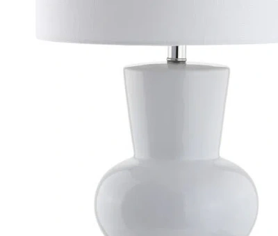 Jonathan Y Julia 28.5" Ceramic Led Table Lamp In White