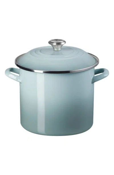 Le Creuset 8-quart Enameled Stainless Steel Stock Pot In Sea Salt