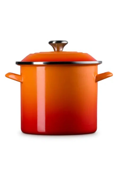 Le Creuset 8-quart Enameled Stainless Steel Stock Pot In Flame