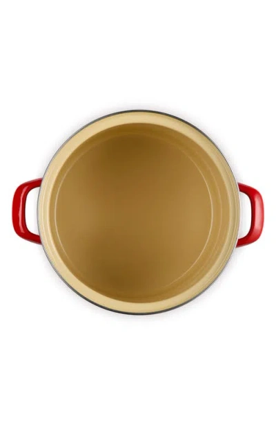 Le Creuset 8-quart Enameled Stainless Steel Stock Pot In Cerise