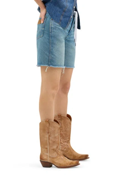 Wrangler Cowboy Cutoff Denim Shorts In Leaving Town
