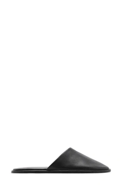 Mango Flat Mule In Black