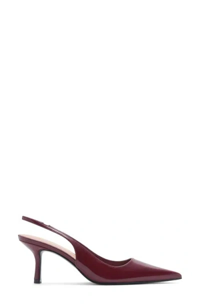 Mango Pointed Toe Slingback Pump In Burgundy