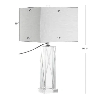 Jonathan Y Designs Sullivan 26.5in Crystal Table Lamp In Clear