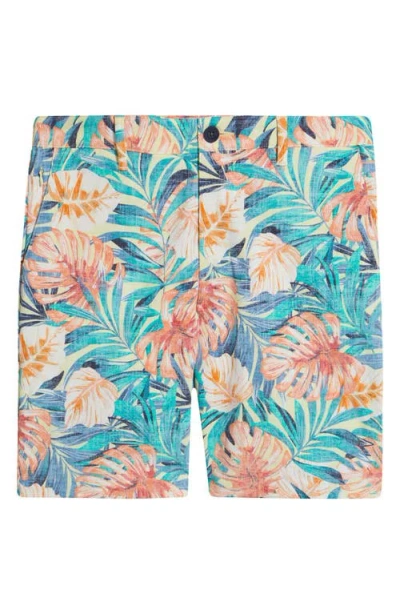 Tommy Bahama Chip Shot Positano Palms Stretch Ripstop Shorts In Lychee
