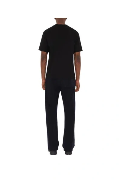 Burberry Cross Stitch Ekd Cotton T-shirt In Black