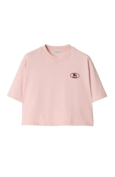 Burberry Cropped Cotton T-shirt In Bouquet