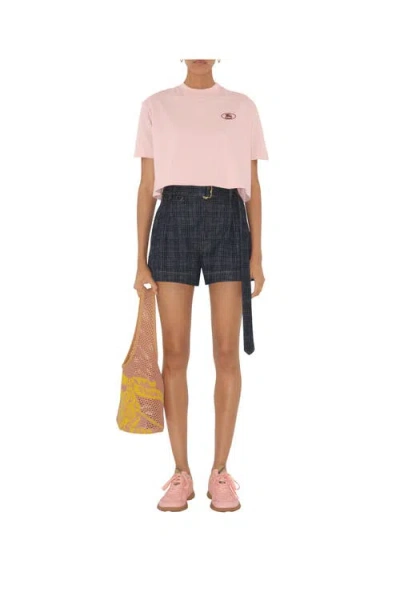 Burberry Cropped Cotton T-shirt In Bouquet