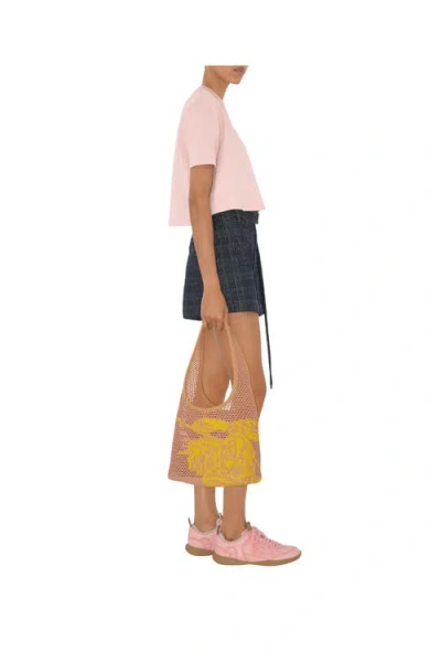 Burberry Cropped Cotton T-shirt In Bouquet