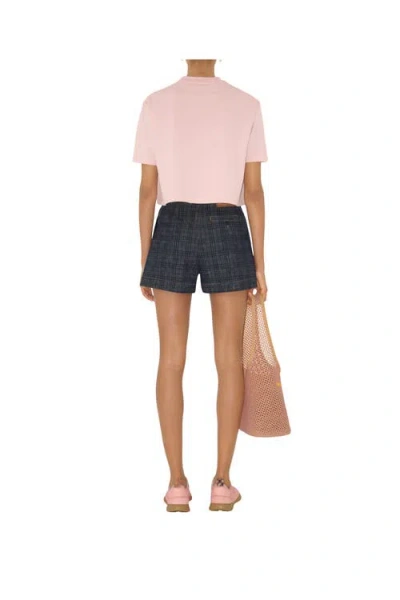 Burberry Cropped Cotton T-shirt In Bouquet