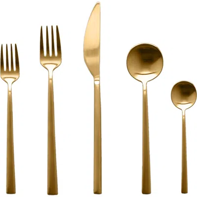 Mepra Movida 5pc Place Setting In Ice Gold