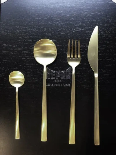 Mepra Movida Ice Flatware  Set In Ice Champagne