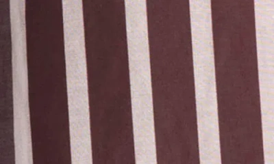 Twp Joey Striped Cotton-silk Shirt In Hot Fudge/turtle Dove