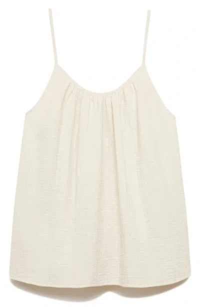 Mango Cotton Gauze Camisole In Neutral