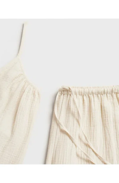 Mango Cotton Gauze Camisole In Neutral