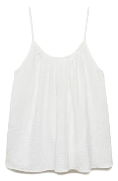 Mango Cotton Gauze Camisole In White