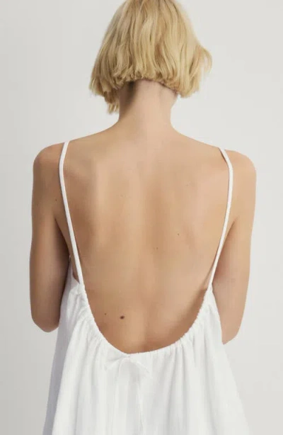 Mango Cotton Gauze Camisole In White