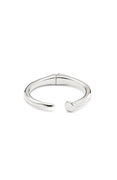 Unode50 Sterling Silver-plated Bangle Bracelet In Metallic