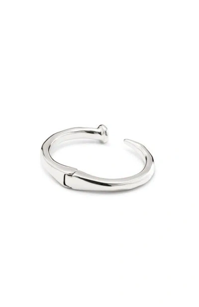 Unode50 Sterling Silver-plated Bangle Bracelet In Metallic