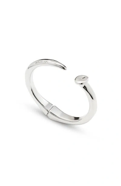 Unode50 Sterling Silver-plated Bangle Bracelet In Metallic
