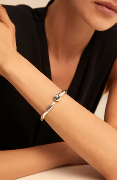 Unode50 Sterling Silver-plated Bangle Bracelet In Metallic