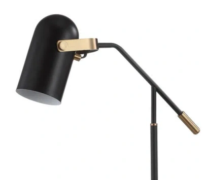 Jonathan Y Edison 19.25" Metal Led Task Lamp, Black/brass Gold In Black/brass Gold