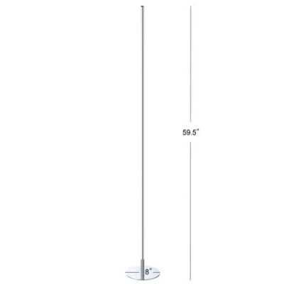 Jonathan Y Iris 59.5" Led Integrated Floor Lamp In Chrome