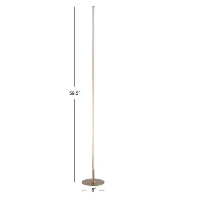 Jonathan Y Iris 59.5" Led Integrated Floor Lamp In Gold