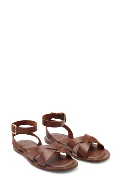Mango Leather Sandals With Buckle Strap Leather In Brown