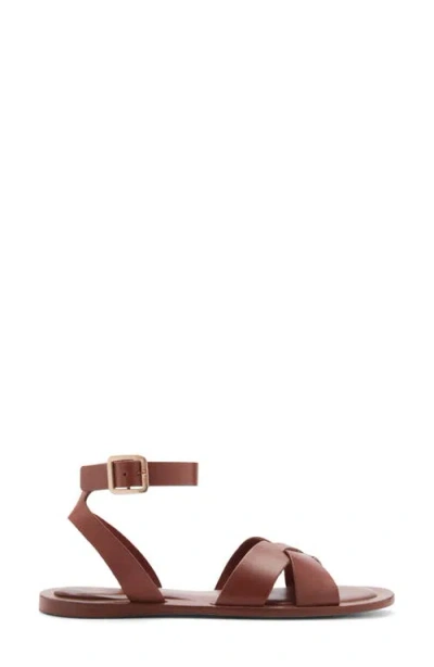 Mango Leather Sandals With Buckle Strap Leather In Brown