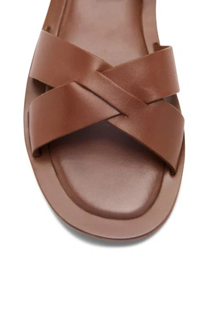 MANGO MANGO ANKLE STRAP LEATHER SANDAL 