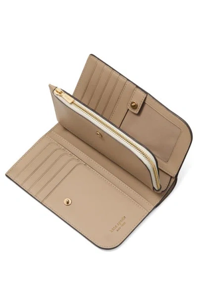 Kate Spade New York Devin Colorblock Saffiano Leather Bifold Wallet In Timeless Taupe Multi