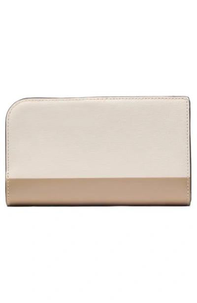 Kate Spade New York Devin Colorblock Saffiano Leather Bifold Wallet In Timeless Taupe Multi