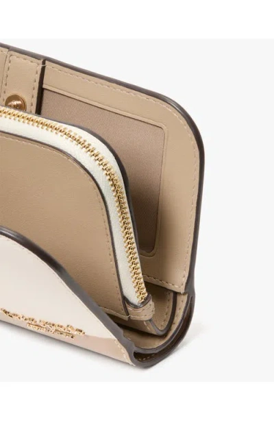 Kate Spade New York Devin Colorblock Saffiano Leather Bifold Wallet In Timeless Taupe Multi
