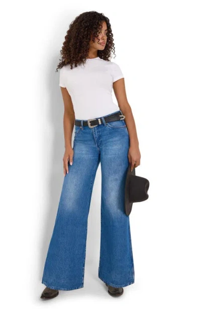 Wrangler World Wide High Waist Wide Leg Jeans In Ranch Housedown