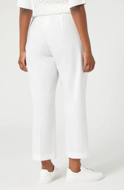 Marina Rinaldi Ramo Cotton Ankle Pants In Optical White