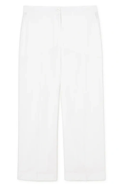 Marina Rinaldi Ramo Cotton Ankle Pants In Optical White