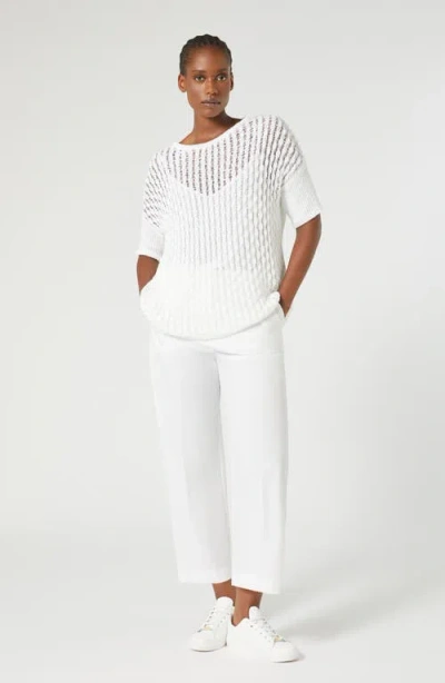 Marina Rinaldi Ramo Cotton Ankle Pants In Optical White