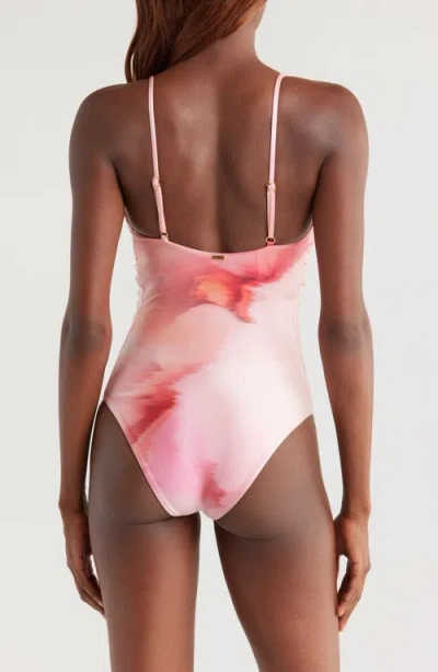 Boamar Fibi Ruched One-piece Swimsuit In Flora