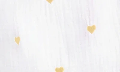 Splendid Lottie Love Cotton Gauze Pajamas In White/limoncello
