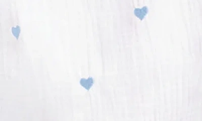 Splendid Lottie Love Cotton Gauze Pajamas In White/bleach Indigo