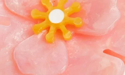 Solar Eclipse Origami Poppy Claw Clip In Pink